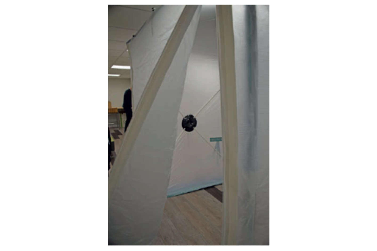 Dustex Air-Lock enclosing dusty works at a hospital