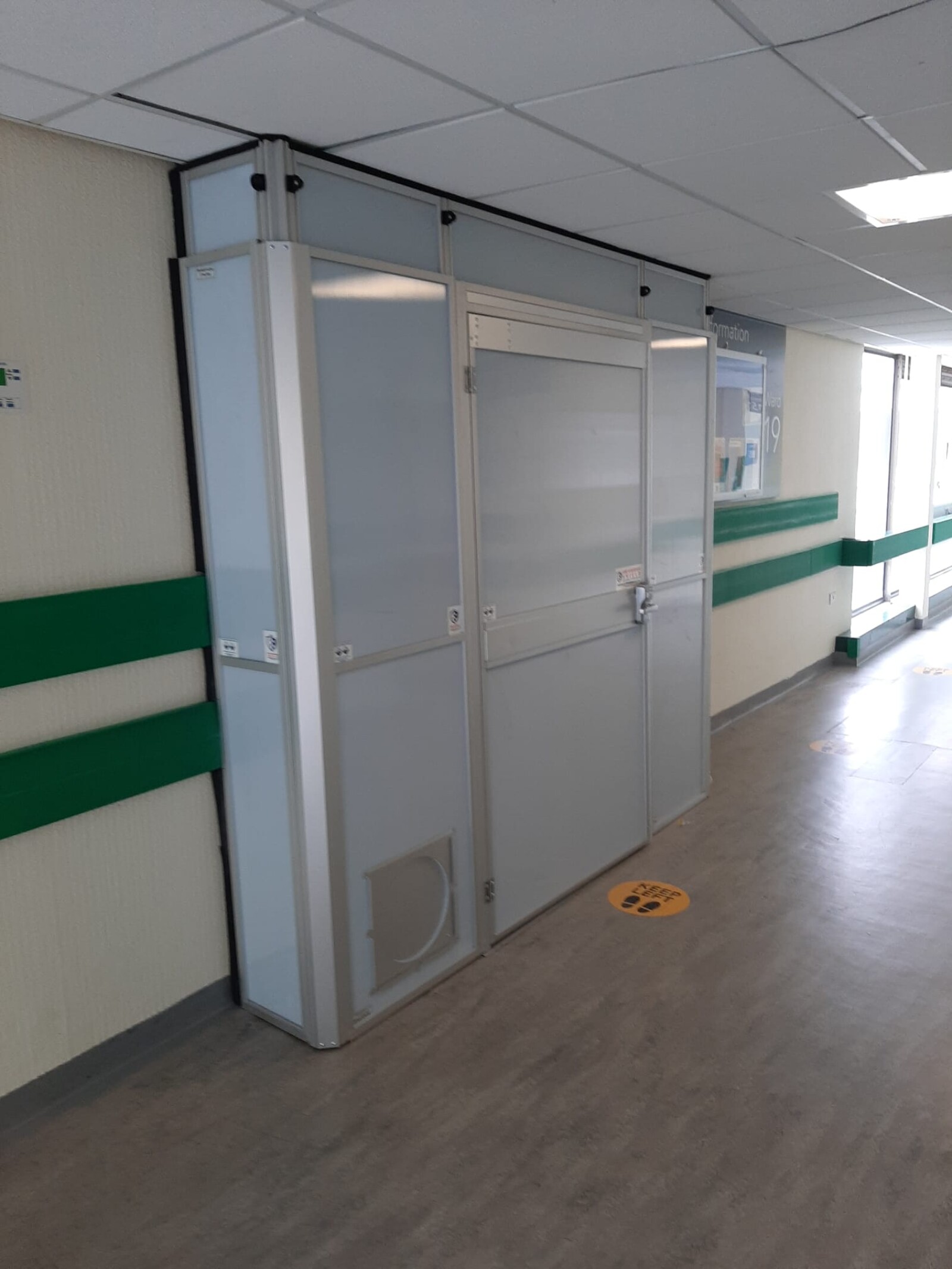 Dustex Aire Guardian minimising dust migration from maintenance works at a hospital in bradford