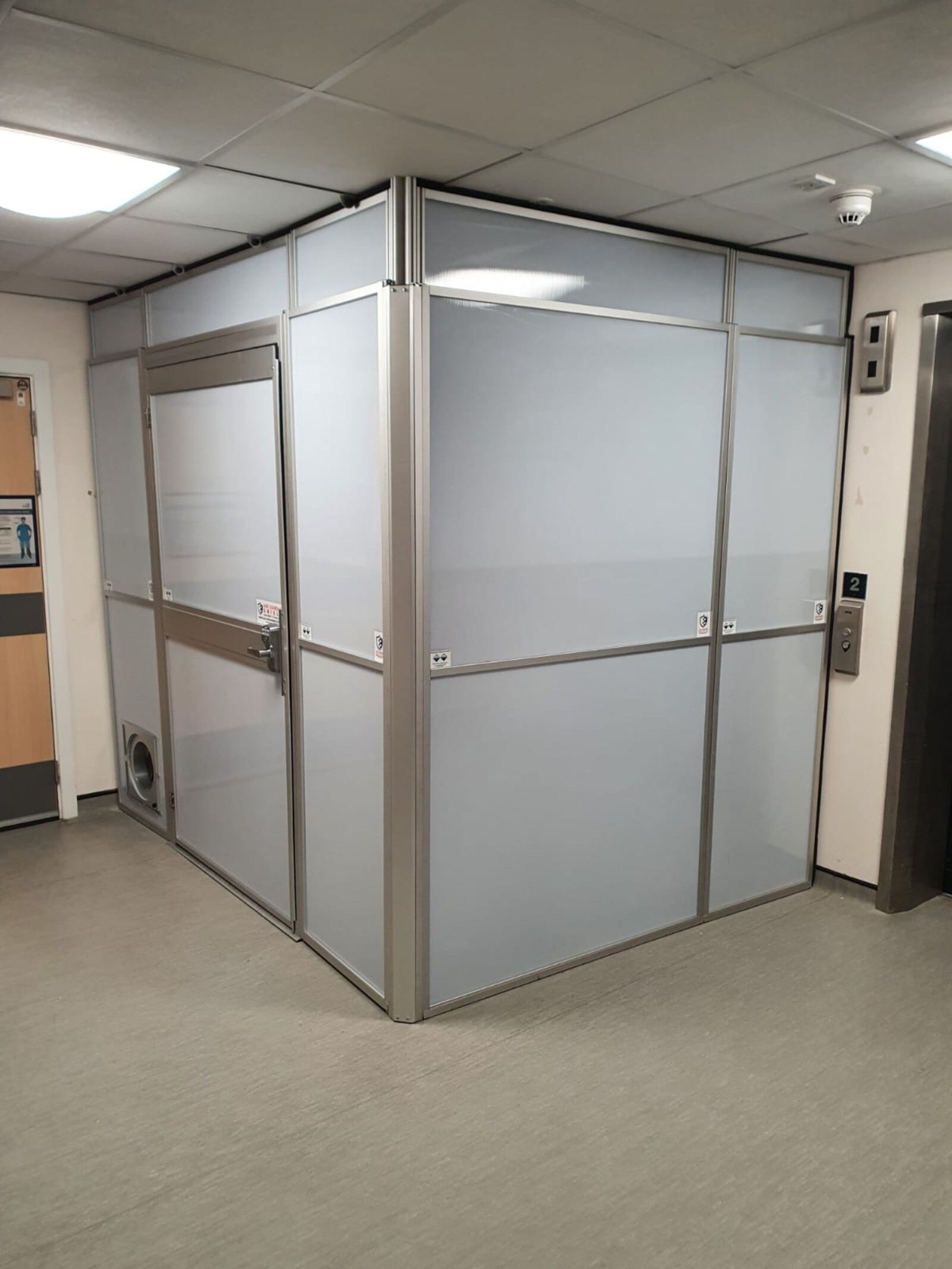 Dustex Aire Guardian paired with a Dustex Raptor for negative pressure dust extraction at Worcester hospital