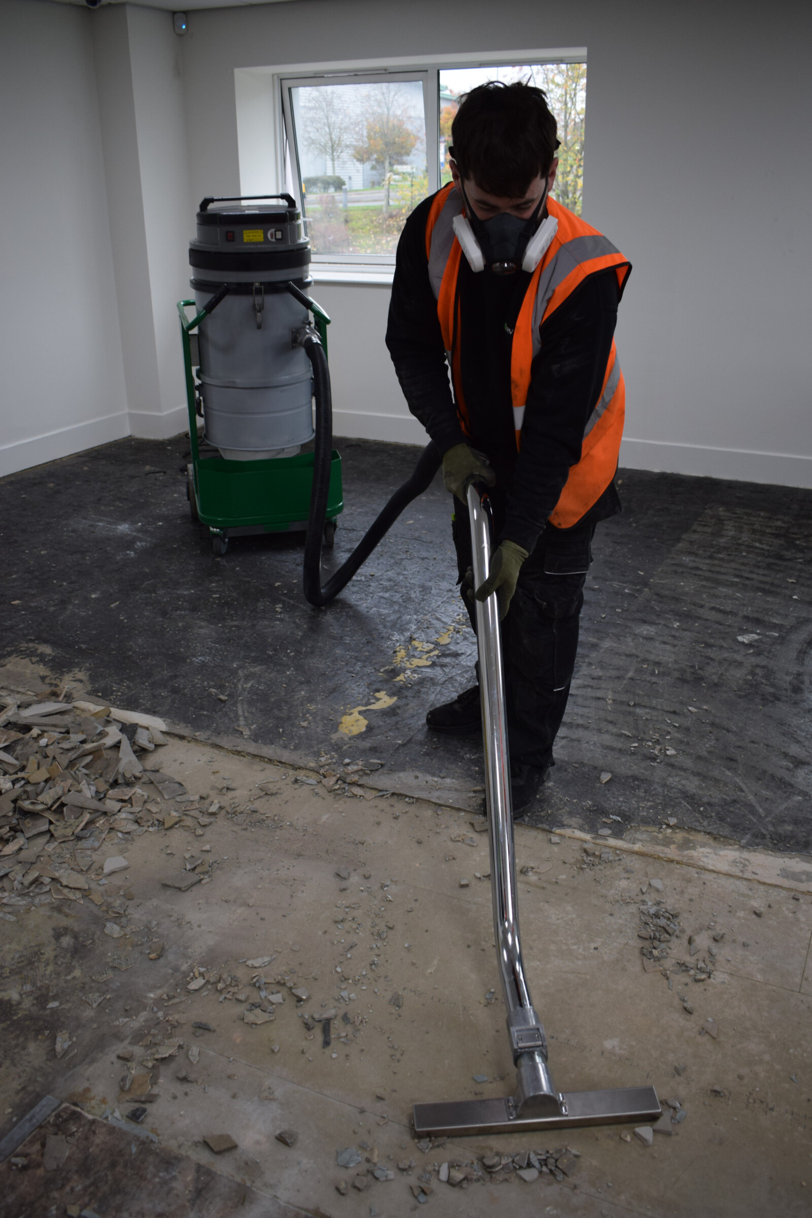 Dustex B3 Vacuum in use during office refurb works