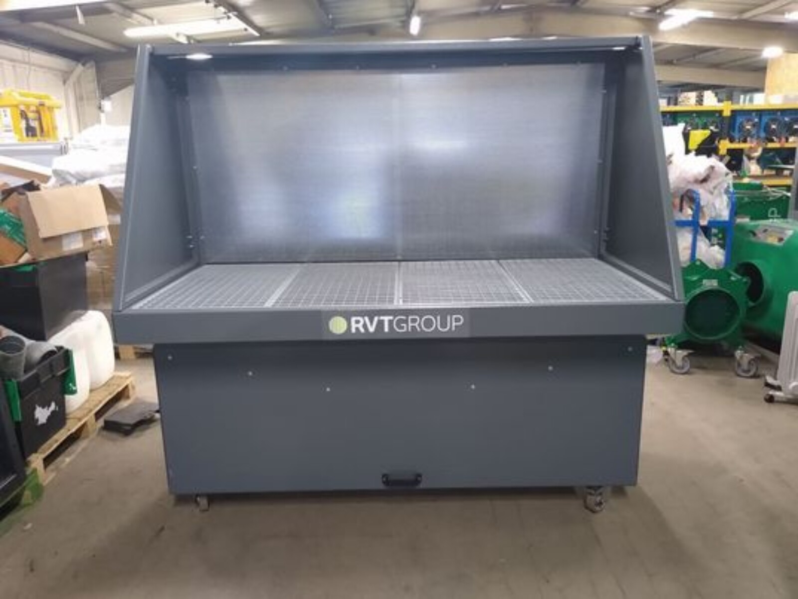 Dustex downdraft bench set up ready for dust and fume extraction