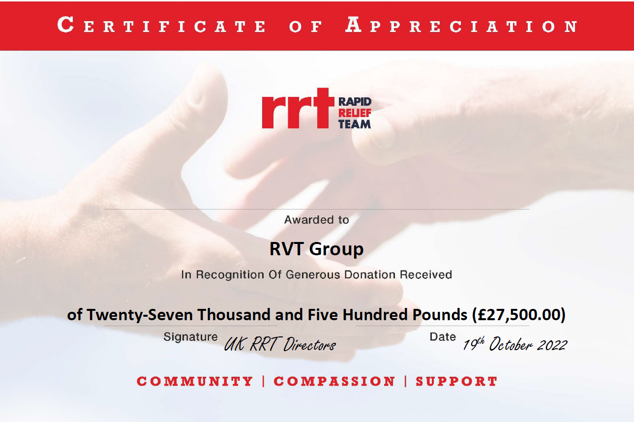 RRT Certificate Oct 22