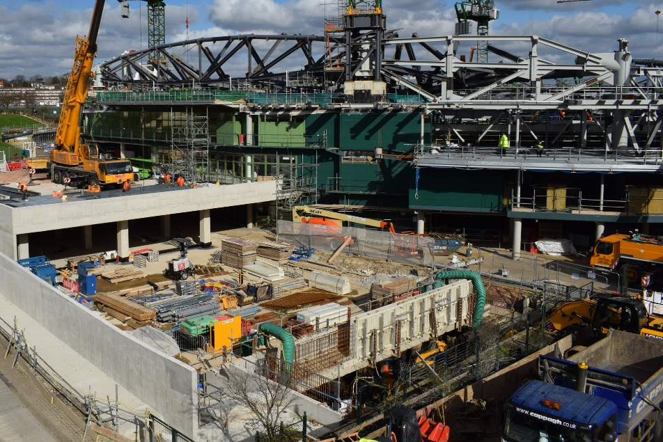 Basement works underway in London