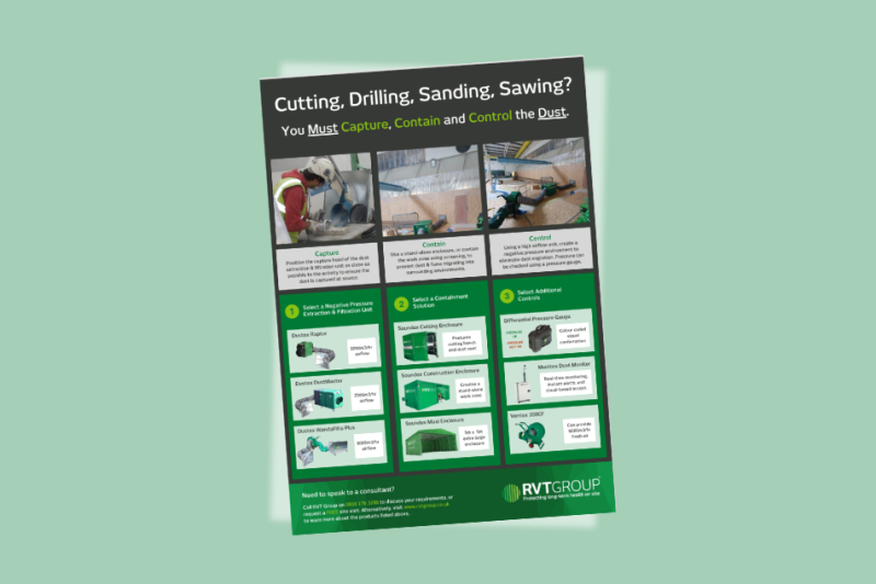 Cutting, Drilling, Sanding, Sawing capture control dust construction