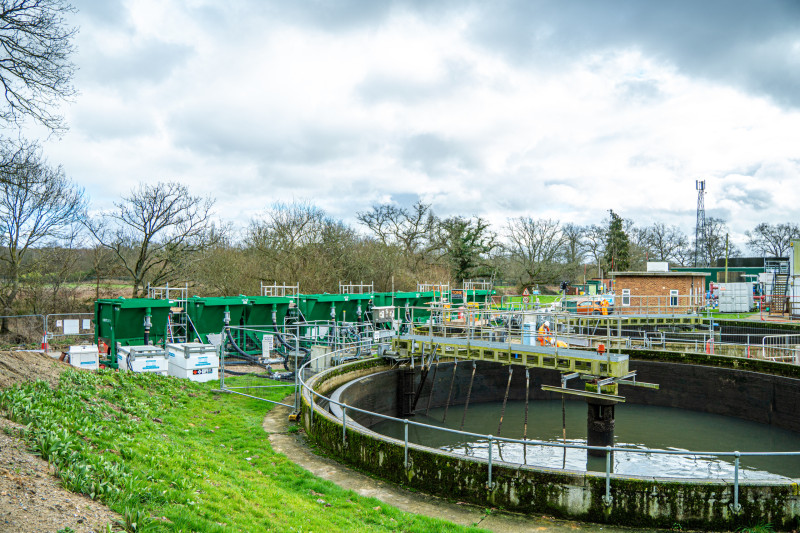 Lamella Settlement tanks in-situ at a waste water treatment works facility