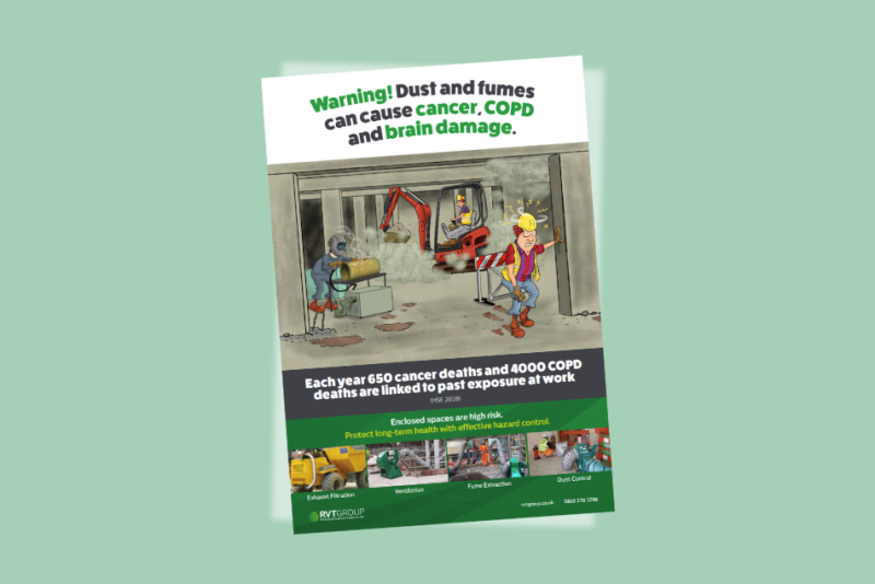 Dust and Fume control in confined spaces - Cartoon Poster