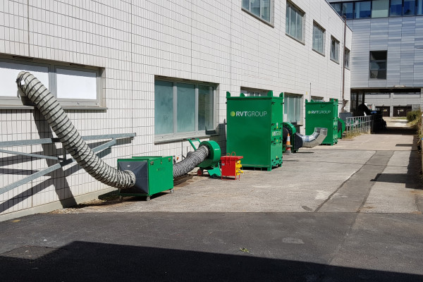 Dust extraction at hospital during COVID-19 pandemic