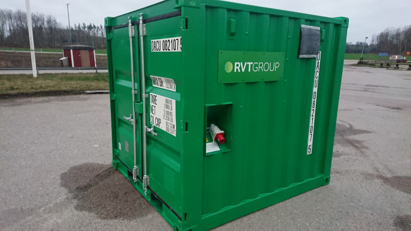 Dustex Clearblast 1000 dust extraction unit ready to be connected on site
