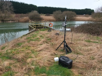 EnviroHub-In-stream-Monitor-measuring-water-discharged-in-a-lake-in-Swindon