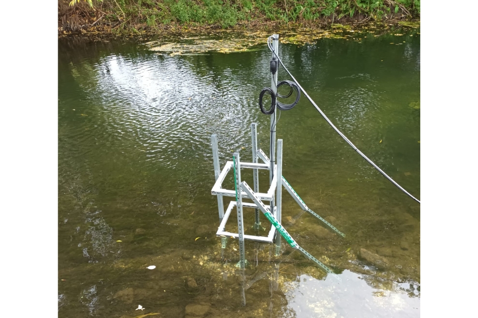 In-stream monitor in place nearby water source