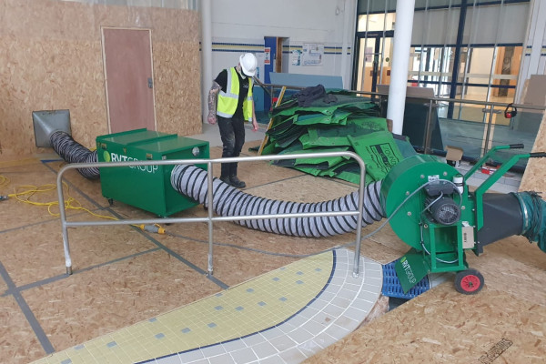 LEV and noise control during live leisure centre refurb works