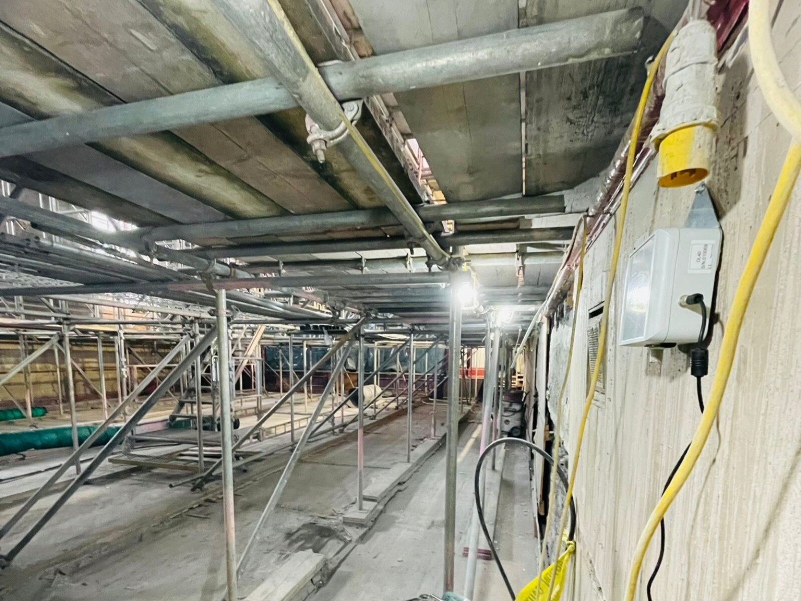 Monitex Temperature and Humidity Monitor in place during basement works