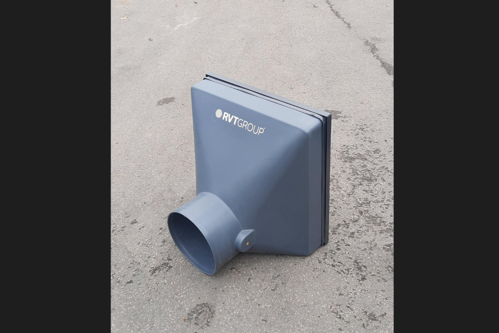 Top-down view of a plastic capture hood