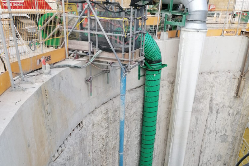 Ventilation of a shaft