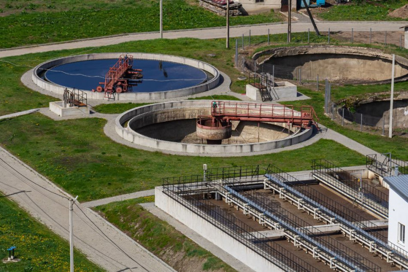 Wastewater treatment works plant