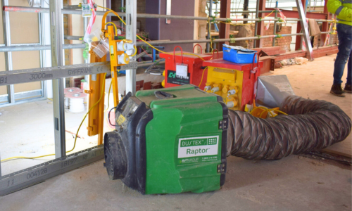 Dustex Raptor in use on construction site