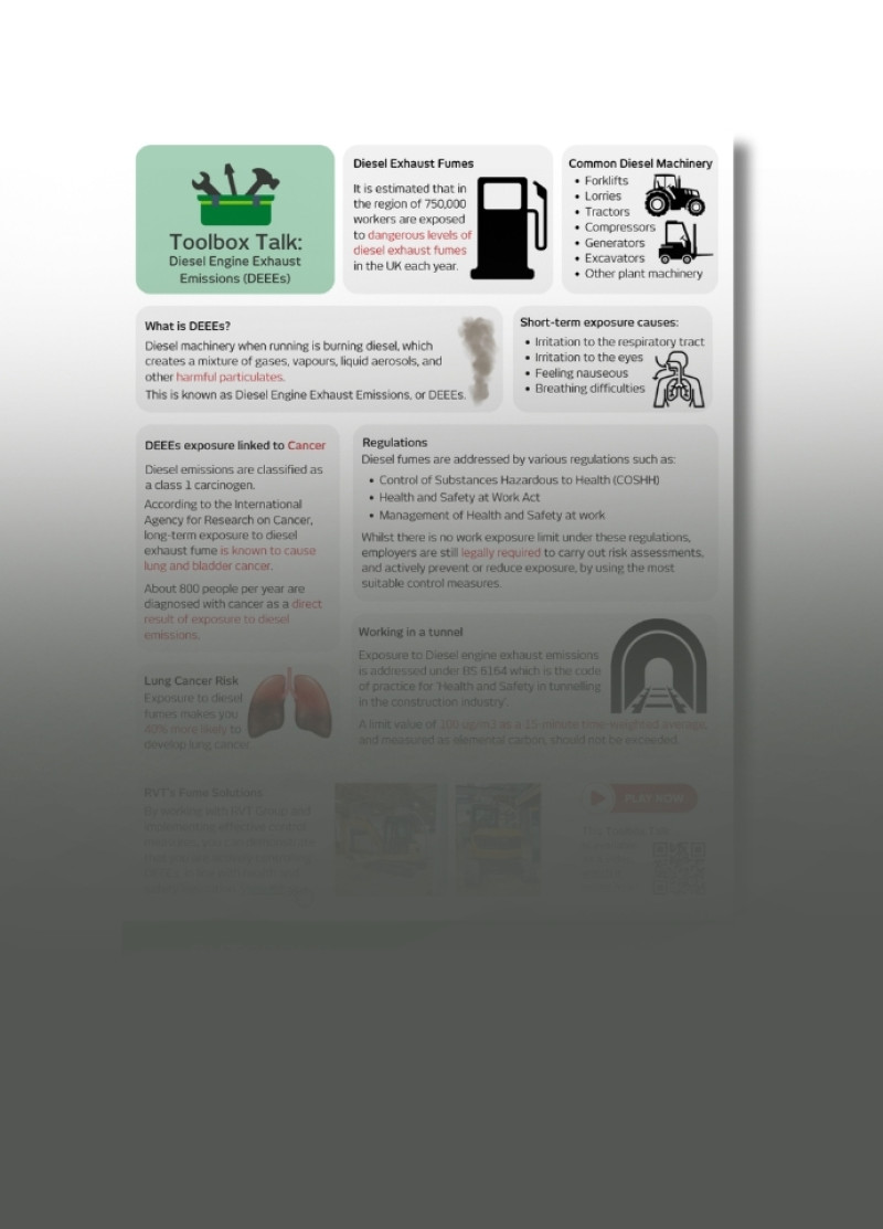 Diesel engine exhaust emission toolbox talk