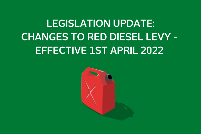 RVT News - Red Diesel Levy Change 2022