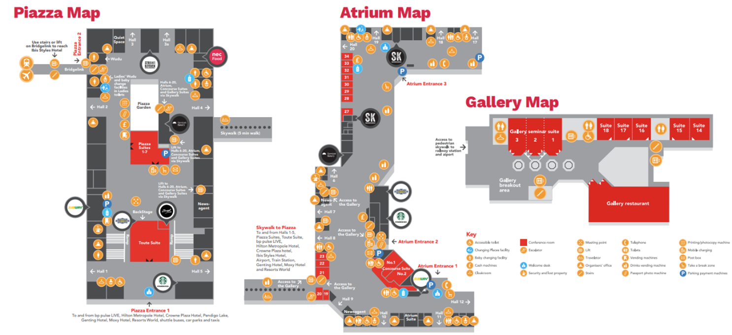 NEC Birmingham Map