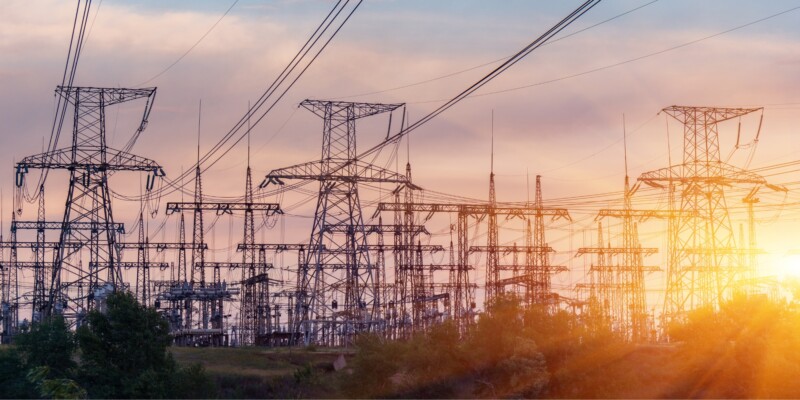 Many powerlines
