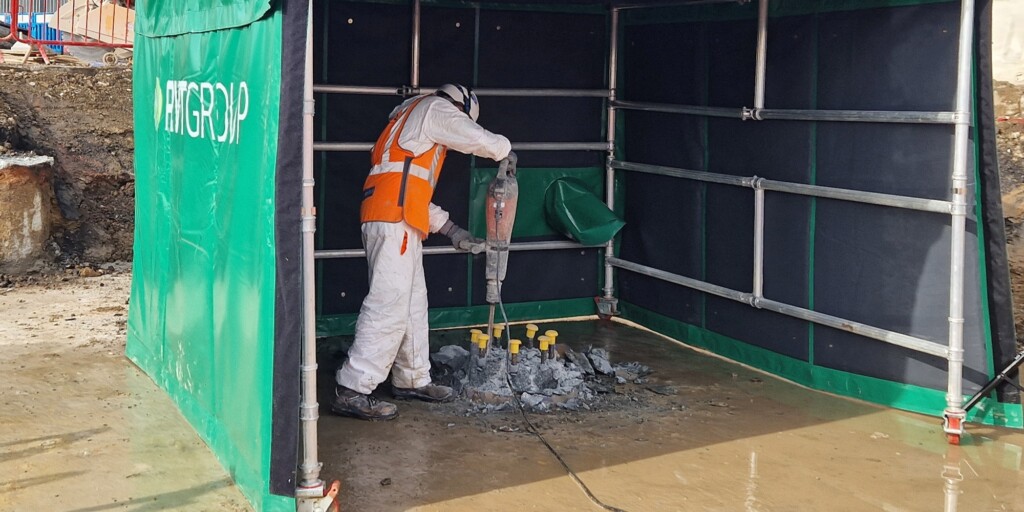 sound enclosure around ground works