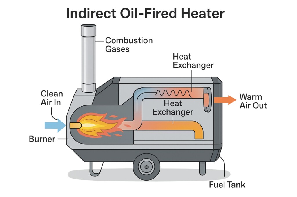 diagram of indirect oil-fired heater