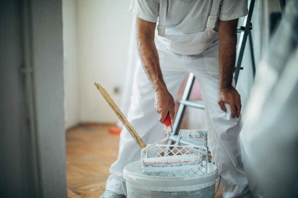 painting and decorating in action