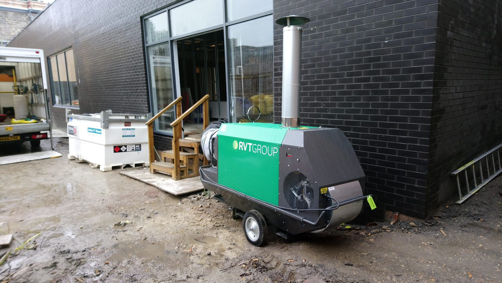Climex Indirect Oil Fired Heater Construction Drying onsite